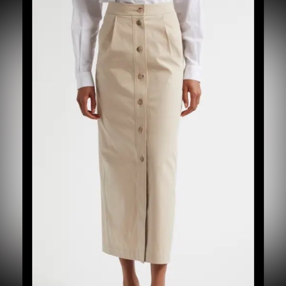 Emporio Armani Cotton/elastane Pencil Midi SkirtIT42= US6 37”length New